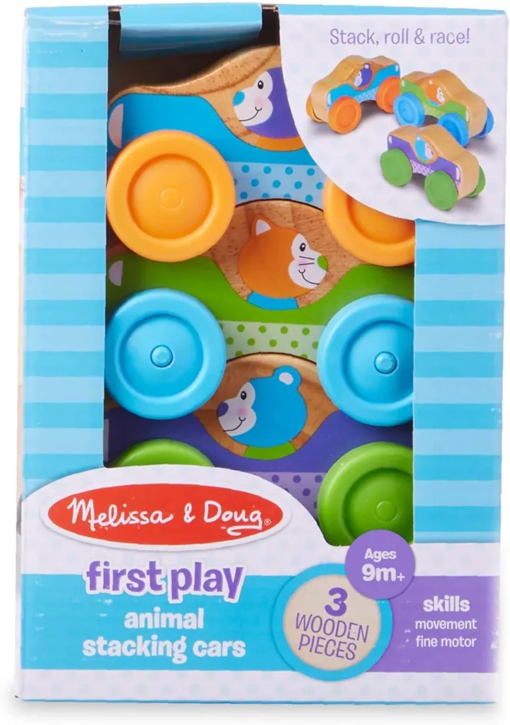 Melissa and Doug Wooden Stacking Cars