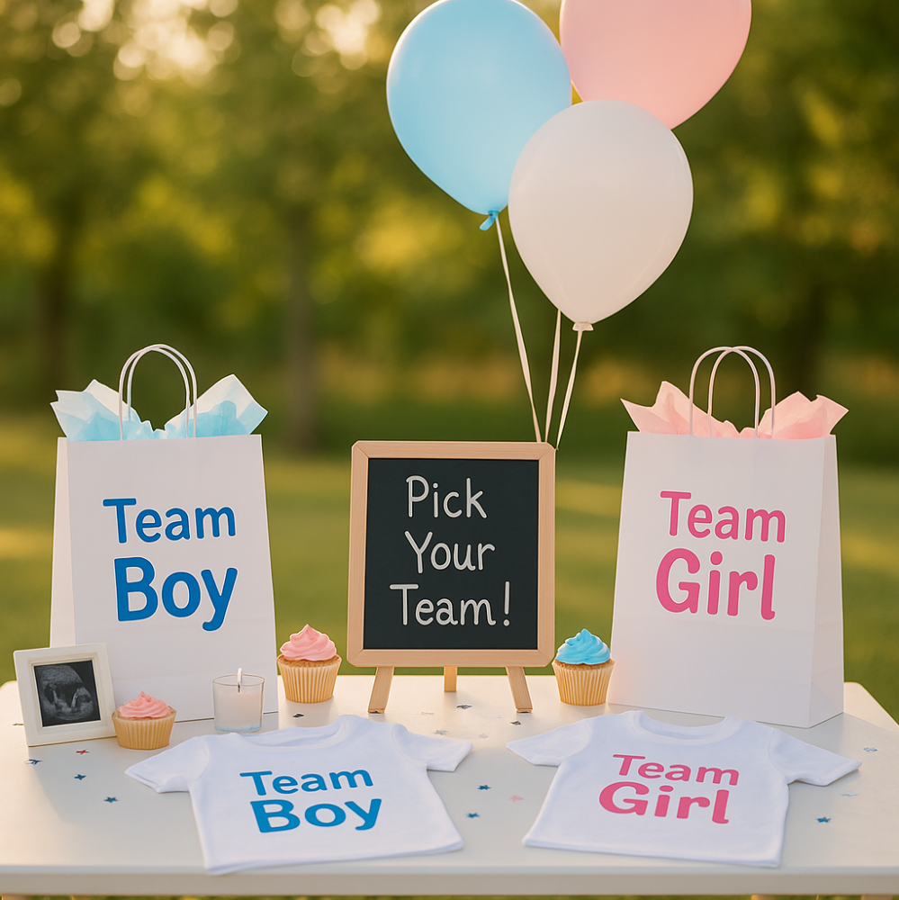 gender reveal custom party favors